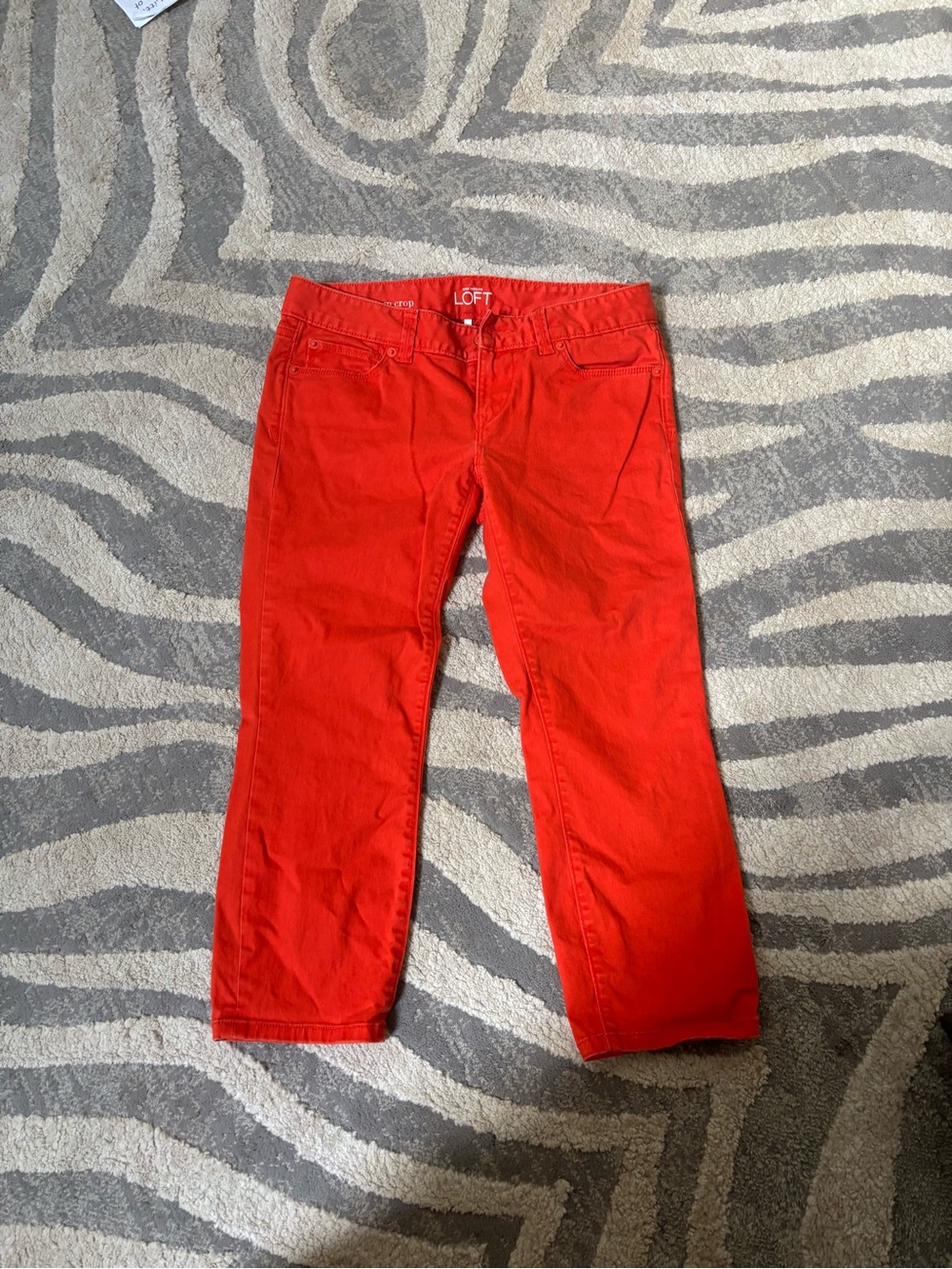 LOFT Bright Orange Straight Leg Pants